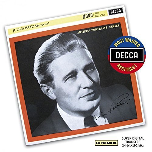 Patzak Julius - Recital ryhmässä CD / Klassiskt @ Bengans Skivbutik AB (1055042)