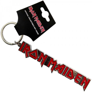 Iron Maiden - Logo With Tails Keychain (Red) ryhmässä Minishops / Iron Maiden @ Bengans Skivbutik AB (1129670)