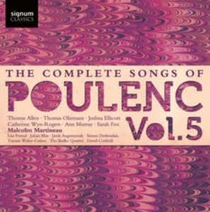 Poulenc Francis - The Complete Songs, Vol. 5 ryhmässä CD @ Bengans Skivbutik AB (1552121)