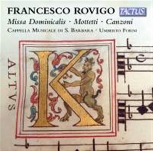 Rovigo Francesco - Missa Dominicalis, Motetti & Canzon ryhmässä CD @ Bengans Skivbutik AB (1871655)
