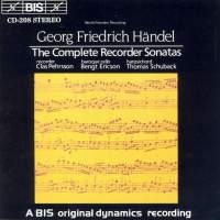 Handel George Frideric - Complete Recorder Sonatas ryhmässä CD @ Bengans Skivbutik AB (2006410)