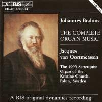 Brahms Johannes - Complete Organ Music ryhmässä CD @ Bengans Skivbutik AB (2006648)