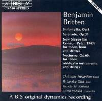 Britten Benjamin - Sinfonietta Op.1 ryhmässä CD @ Bengans Skivbutik AB (2006932)