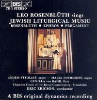 Rosenbluth Leo - Jewish Liturgical Music ryhmässä CD @ Bengans Skivbutik AB (2010164)