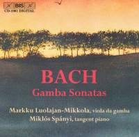 Bach Johann Sebastian - Viola Da Gamba Sonatas ryhmässä CD @ Bengans Skivbutik AB (2010678)