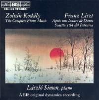 Kodaly Zoltan - Complete Piano Music /Liszt ryhmässä CD @ Bengans Skivbutik AB (2012803)