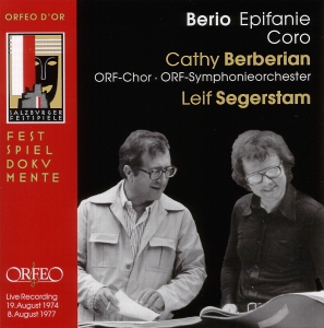 Berio Luciano - Epifanie / Coro ryhmässä CD @ Bengans Skivbutik AB (2042711)