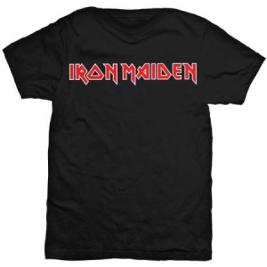 Iron Maiden -  Logo Men's Black T Shirt (M) ryhmässä Minishops / Iron Maiden @ Bengans Skivbutik AB (2626310)