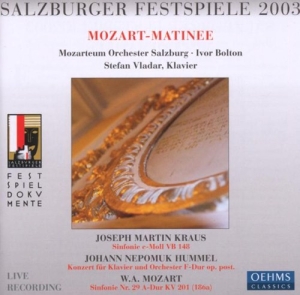 Mozart/Kraus/Hummel - Sf Matineen Bolton ryhmässä CD @ Bengans Skivbutik AB (3187362)