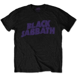 Black Sabbath -  Men's Tee: Wavy Logo Vintage (M) ryhmässä Minishops / Black Sabbath @ Bengans Skivbutik AB (3351383)