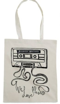 Bengans Tygpåse - Bengans Mixtape (Natur) ryhmässä Bengans Official Merch @ Bengans Skivbutik AB (3739559)