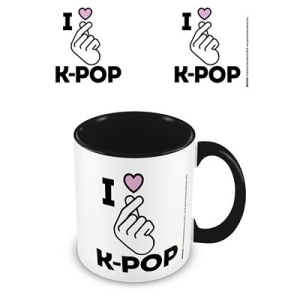 K-Pop - I Love K-Pop - Black Coloured Inner Mug ryhmässä Minishops / K-Pop Minishops / K-Pop Muut @ Bengans Skivbutik AB (3779074)