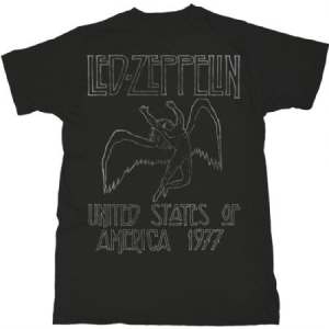 Led Zeppelin/ T-shirt - USA '77  (Men Black) (XL) ryhmässä -Start Tshirt @ Bengans Skivbutik AB (3827657)