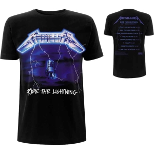 Metallica - Ride The Lightning Tracks Uni Bl T-Shirt ryhmässä Minishops / Metallica @ Bengans Skivbutik AB (3827667)
