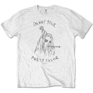 Billie Eilish - Unisex Tee White - Party - ryhmässä Minishops / Billie Eilish @ Bengans Skivbutik AB (3865150r)