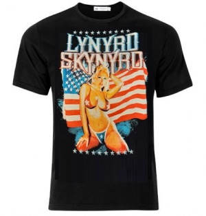 Lynyrd Skynyrd - Lynyrd Skynyrd T-Shirt American Girl Flag ryhmässä Minishops / Lynyrd Skynyrd @ Bengans Skivbutik AB (3905278)