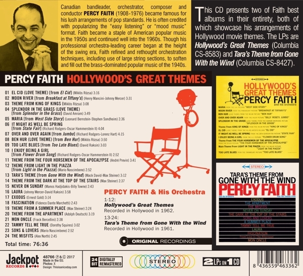 Percy & His Orchestra Faith - Hollywood Great Themes/ Tara's Theme From.. ryhmässä CD / Myydyimmät @ Bengans Skivbutik AB (3922592)