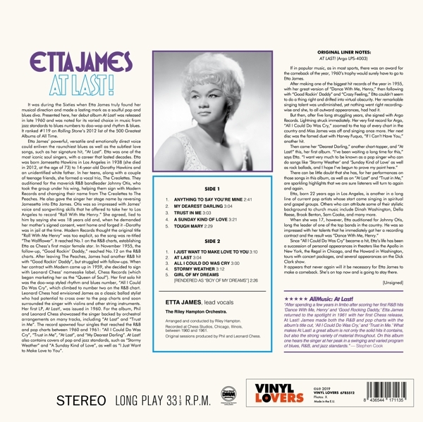 Etta James - At Last! ryhmässä VINYYLI / Myydyimmät @ Bengans Skivbutik AB (3925208)