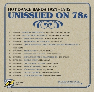 Various - Unissued On 78S Hot Dance Bands 1924-1932 ryhmässä CD @ Bengans Skivbutik AB (3930943)