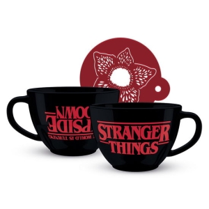 Stranger Things (The World is Turning Upside Down Cappuccino Mug And Stencil ryhmässä Minishops / Stranger things @ Bengans Skivbutik AB (3948592)