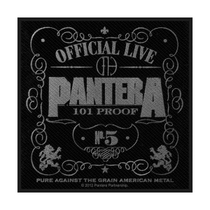 Pantera - Official Live 101% Proof Standard Patch ryhmässä MERCH @ Bengans Skivbutik AB (3959996)