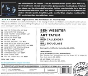 Ben Webster - Ben Webster & Art Tatum Quartet ryhmässä CD @ Bengans Skivbutik AB (4045941)