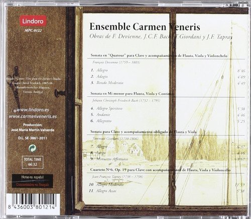 Bach J.C.F./Devienne - Un Viaje Musical Por Euro ryhmässä CD / Övrigt @ Bengans Skivbutik AB (4046750)