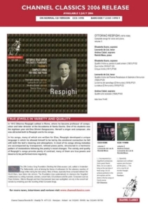 Ottorino Respighi - Complete Songs For Voice And Piano, ryhmässä CD @ Bengans Skivbutik AB (4120325)