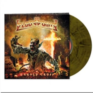 Bloodbound - Unholy Cross (Clear Yellow/Black Ma ryhmässä Minishops / Bloodbound @ Bengans Skivbutik AB (4141754)