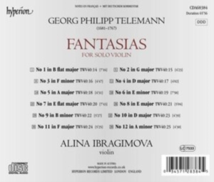 Telemann Georg Philipp - Fantasias For Solo Violin ryhmässä CD @ Bengans Skivbutik AB (4184324)