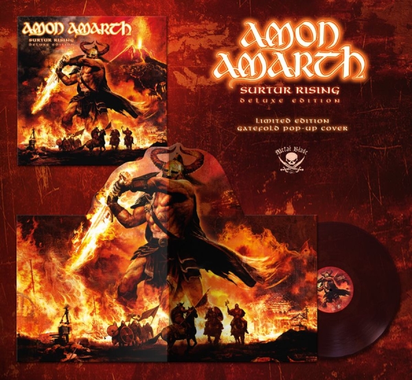 Amon Amarth - Surtur Rising (Burgundy Marbled Vin ryhmässä VINYYLI / Hårdrock/ Heavy metal @ Bengans Skivbutik AB (4205070)