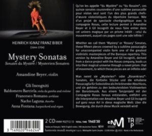 Amandine & Gli Incogniti Beyer - Biber Mystery Sonatas (Rosenkranz-Sonaten) ryhmässä CD @ Bengans Skivbutik AB (4216832)