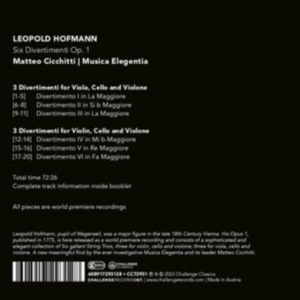 Matteo Musica Elegentia | Cicchitti - Six Divertimenti Op. 1 ryhmässä CD @ Bengans Skivbutik AB (4223684)