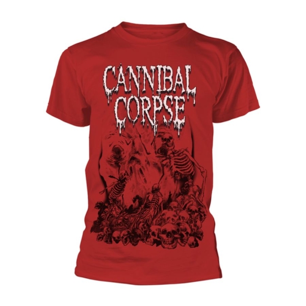 Cannibal Corpse - T/S Pile Of Skulls Red (Xl) ryhmässä BW-T-shirts @ Bengans Skivbutik AB (4231158)