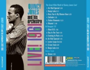 Jones Quincy - Live! 1961 ryhmässä CD @ Bengans Skivbutik AB (4236002)