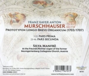 Murschhauser Franz Xaver Anton - Prototypon Longo-Breve Organicum ryhmässä CD @ Bengans Skivbutik AB (4242237)