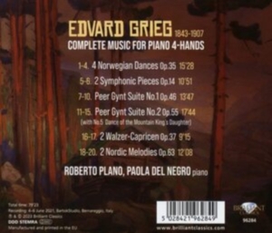 Grieg Edvard Hagerup - Grieg: Complete Music For Piano 4-H ryhmässä CD @ Bengans Skivbutik AB (4255656)