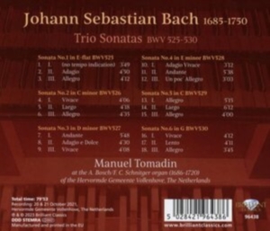 Bach Johann Sebastian - Trio Sonatas Bwv 525-530 ryhmässä CD @ Bengans Skivbutik AB (4261289)