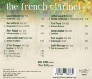 Aldo Botta - The French Clarinet - 19Th & 20Th C ryhmässä CD @ Bengans Skivbutik AB (4261290)