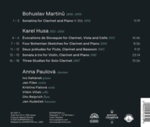 Husa Karel Martinu Bohuslav - Husa & Martinu: Music For Clarinet ryhmässä CD @ Bengans Skivbutik AB (4261633)