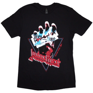 Judas Priest - Unisex T-Shirt: British Steel Hand Triangle (L) ryhmässä -Start Tshirt @ Bengans Skivbutik AB (4267926)
