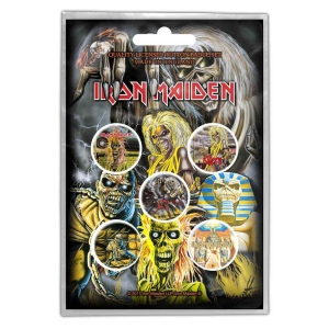 Iron Maiden - Early Albums Button Badge Pack ryhmässä Minishops / Iron Maiden @ Bengans Skivbutik AB (4271711)