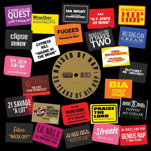 Various - Raised By Rap: 50 Years Of Hip Hop ryhmässä VINYYLI / Hip Hop @ Bengans Skivbutik AB (4275168)
