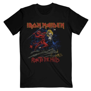 Iron Maiden - Notb Run To The Hills Distress Uni Bl ryhmässä Minishops / Iron Maiden @ Bengans Skivbutik AB (4281711r)