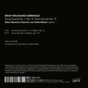 Alma Quartet & Severin Von Eckardstein - Erich Wolfgang Korngold: String Quartet No. 1, Op. 16 / Piano Quintet Op. 15 ryhmässä CD @ Bengans Skivbutik AB (4295678)