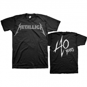 Metallica - Metallica Unisex T-Shirt: 40th Anniversa ryhmässä Merchandise @ Bengans Skivbutik AB (4299727r)