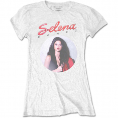 Selena Gomez - 80's Glam (Large) Ladies White T-Shirt ryhmässä Minishops / Selena Gomez @ Bengans Skivbutik AB (4304068)