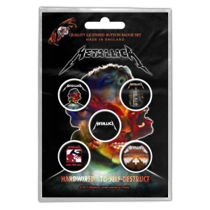 Metallica - Hardwired To Self Destruct Button Badge  ryhmässä MERCH @ Bengans Skivbutik AB (4400513)