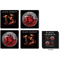 Black Sabbath - 13 4 Piece Set Cork Coaster ryhmässä -Start Merch @ Bengans Skivbutik AB (4400636)