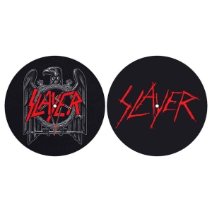 Slayer - Eagle/Scratched Logo Slipmat Pair ryhmässä MERCH @ Bengans Skivbutik AB (4400938)